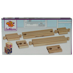 Set 6 bucăţi şine lemn, Eichhorn 1408