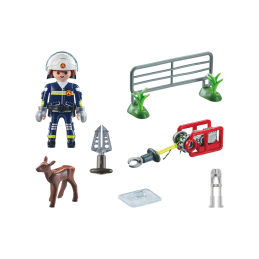 Playmobil-MISIUNEA POMPIERULUI DE SALVARE A ANIMALULUI