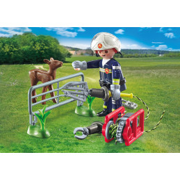 Playmobil-MISIUNEA POMPIERULUI DE SALVARE A ANIMALULUI