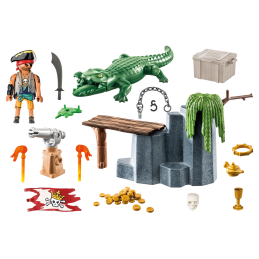Playmobil-PIRAT CU ALIGATOR