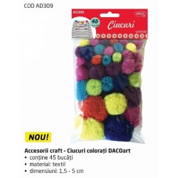 Accesorii craft - AD309 Ciucuri colorati DACO