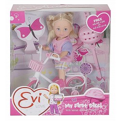 Papusa Evi Love cu bicicletă, Simba Toys