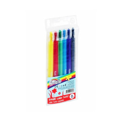 Creioane colorate cerate 6 culori Twist Fiorello