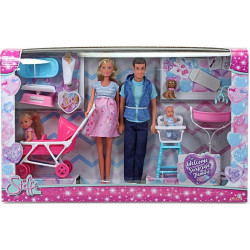 Welcome Surprise Family Set 4 Papusi Steffi Love, Simba Toys