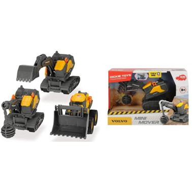 Utilaje Volvo Mini Mover, 3 modele, Dickie Toys