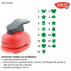kidsmagicstore.ro|Perforator hobby model inima 38 mm Daco PF038/1544,29 lei37,65 leiDaco ArtPerforatoare Craft Punch diametru 38 mm0