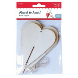 Inimi legate - accesorii craft lemn Daco Art ADL335