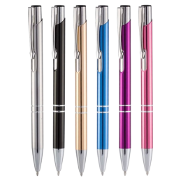Pix cu bila Viva Plus Cosko, 1.0mm, cu mecanism, pentru personalizare, corp metalic, diverse culori