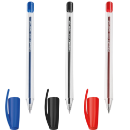 Pix cu bila Pelikan Stick Super Soft, cu capac, corp transparent, diverse culori