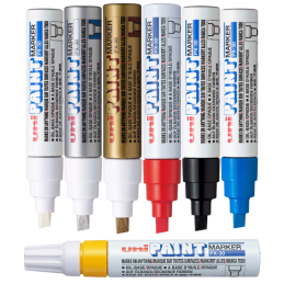 Marker cu vopsea UNI PX-30, varf rotund, 4.0-8.5mm, diverse culori