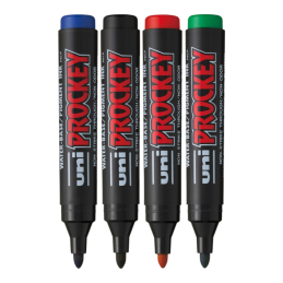 Marker permanent UNI Prokey PM-122, varf rotund, 1.8-2.2mm, diverse culori