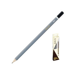 Creion grafit Grand, B-6B / HB-6H, corp hexagonal gri, fara guma de sters