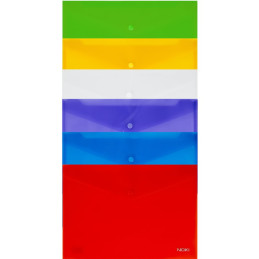 Mapa plastic Noki 31010, cu capsa, A4, diverse culori