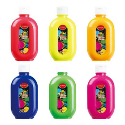Culori tempera Keyroad, 300ml, culori fluorescente