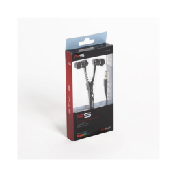 Casti in-ear cu fir Freestyle FH2111, jack 3.5mm, cu microfon, buton on/off, cablu 1.25m cu fermoar, +2 seturi de dopuri,