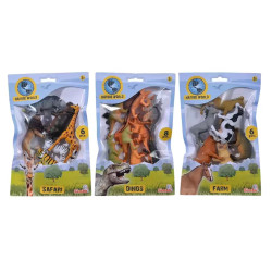 3 Seturi figurine animale cu animale de fermă, salbatice si dinozauri Simba Toys