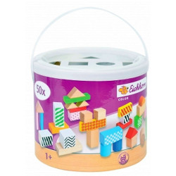 Cuburi multicolore, 50 piese, Eichhorn 