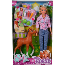 Papusa Steffi Love cu ponei, Simba Toys