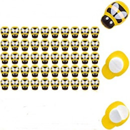 Set 50 Albinute galbene 19 mm-  Decor lemn
