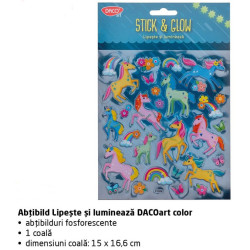 Abtibild Unicorn Lipeste si lumineaza color DACO  AB135