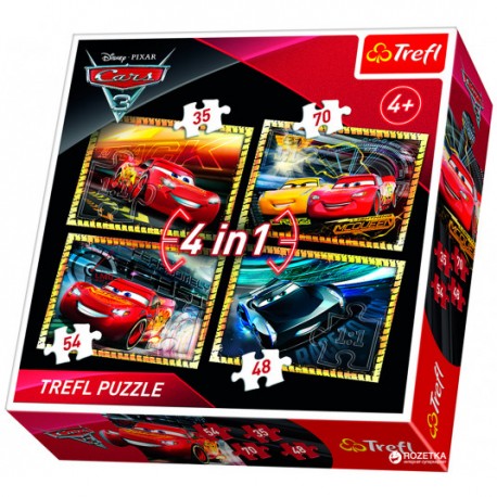 Joc puzzle 4 in 1 "Cars 3" Trefl