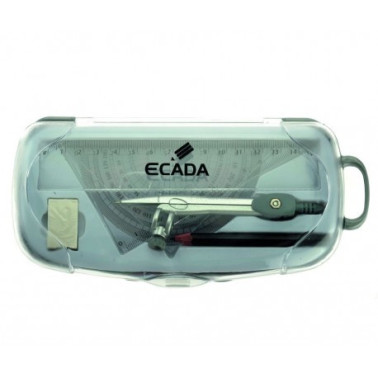 Trusă geometrie plastic Ecada 40701