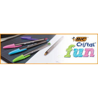 Pixuri BIC Cristal Fun 4 bucati