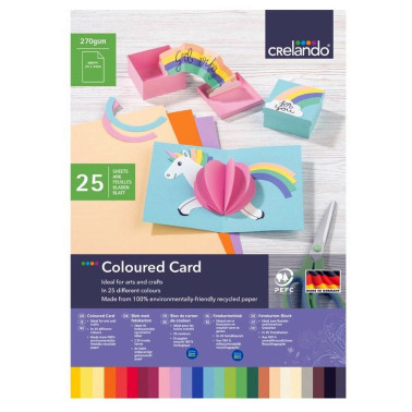 Bloc carton colorat 24X34cm 270g 25 coli