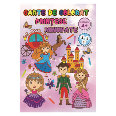 Carte de colorat Printese minunate
