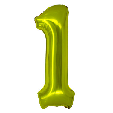 Balon folie Cifra unu 100 cm Auriu DACO