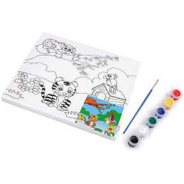 kidsmagicstore.ro|Set pictura pe panza predesenata in cadru lemn 25x20 cm, Peisaj cu animalute21,98 lei21,98 leiPanza si seturi pentru pictura
