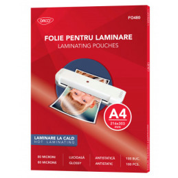 Folie laminare A4 80 microni 100/top DACO FO480