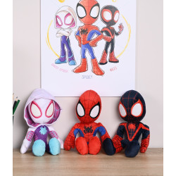 Set 3 Jucarii de plus Spidey Disney Marvel GID 25 cm, Simba Toys