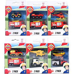 Set 2 Vehicule Pompierul Sam Dickie Toys , 6 modele