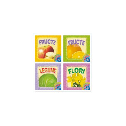 Set 4 pliante cartonate Sa invatam legumele, fructele si florile