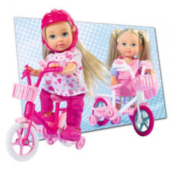 Papusa Evi Love cu bicicletă Simba Toys