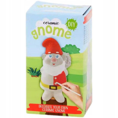 Figurina din ceramica pentru pictat Gnom + 4 culori si pensula