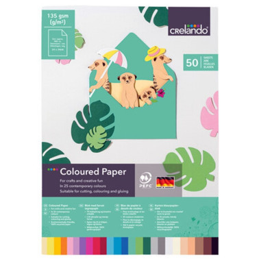 Bloc hartie colorata 24X34cm 135g 50 coli
