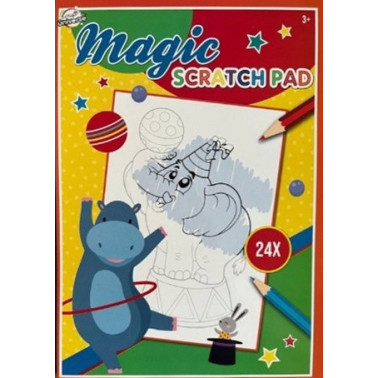 Set carti de colorat Magic Scratch Pad, 5 bucati, modele pentru baieti