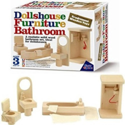 Mobilier baie din lemn pentru papusi