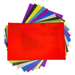 Carton decorativ A4, glitter, 10 culori asortate