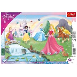 Joc puzzle Disney Princess, 30 piese, 4 ani+, Trefl 31412