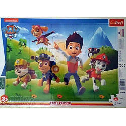 Joc puzzle Paw Patrol, 15 piese, 3 ani+, Trefl 31418