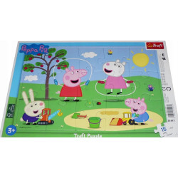 Joc puzzle Peppa Pig, 15 piese, 3 ani+, Trefl 31417
