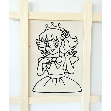 Tablou lemn pentru pictat printesa