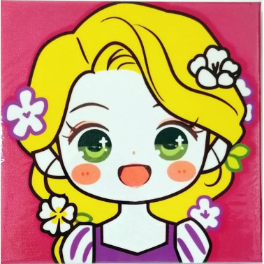 Tablou printesa Rapunzel 20x20 cm