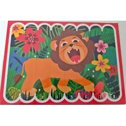 Sticks puzzle 2 fete, 8 piese, Animale din jungla