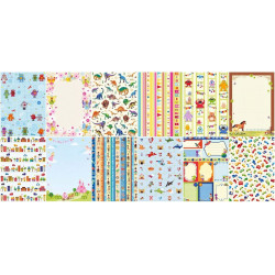Set 12 cartoane cu model pentru copii A4 Folia
