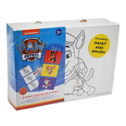 Set 3 panze pentru pictura Paw Patrol, canvas + culori