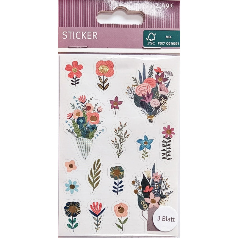 Stickere Floricele 3 coli/set Stickere Floricele 3 coli/set